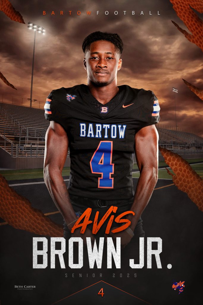 Muscular football player senior banner composite bartow, florida