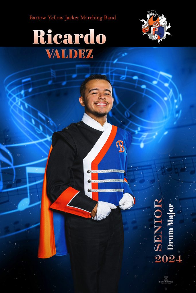 Senior drum major band banner for central florida