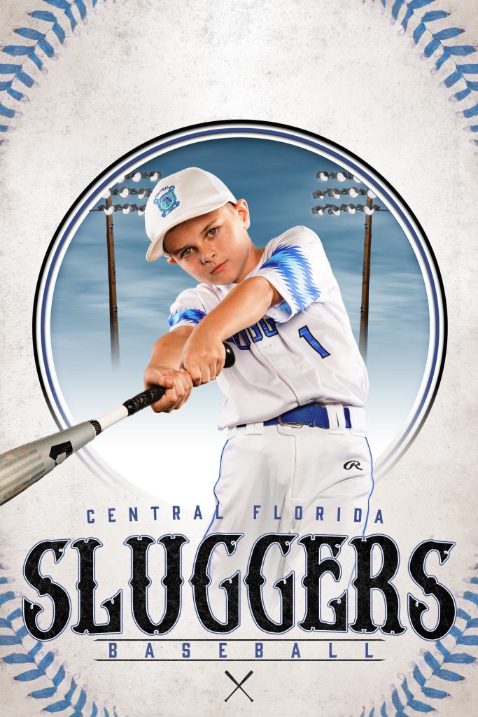 Central Florida sluggers baseball individual athlete banner to hang on the dugout