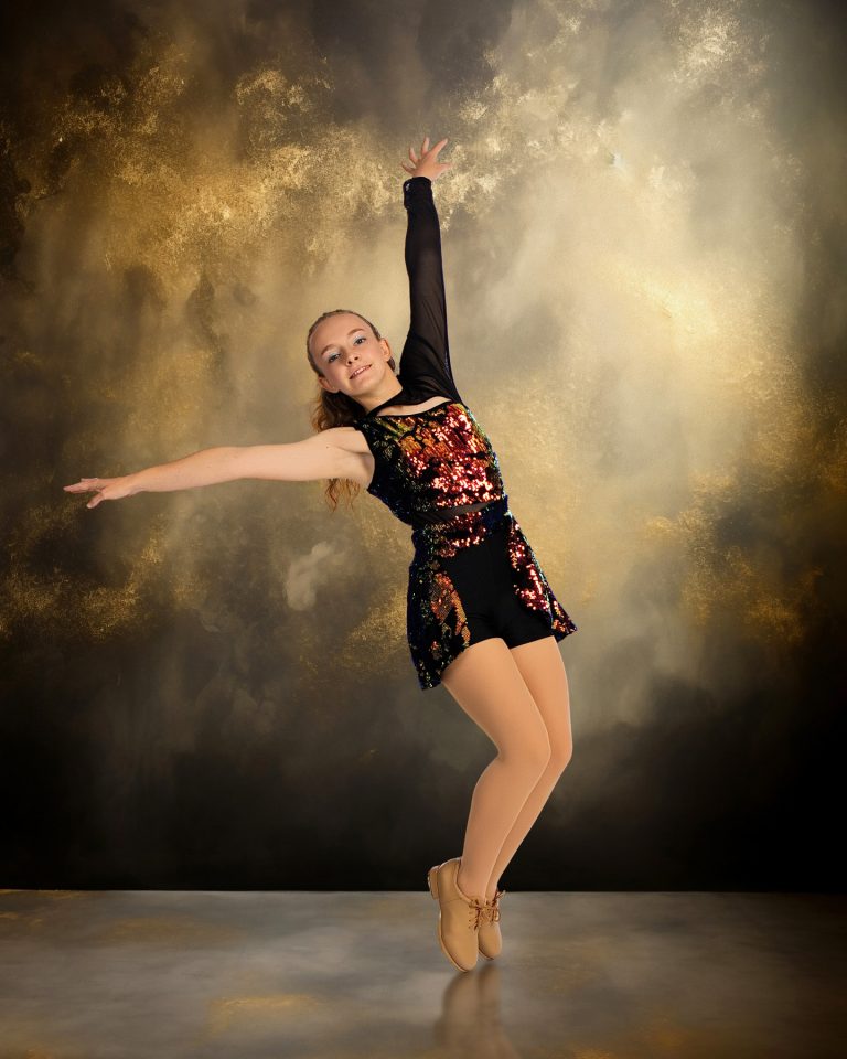 Tap dance portrait from dance studio photo day.