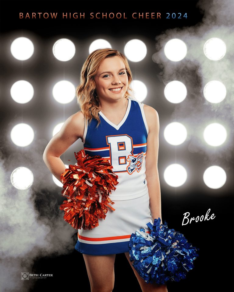 bartow coed cheer senior banner design by BC Visuals