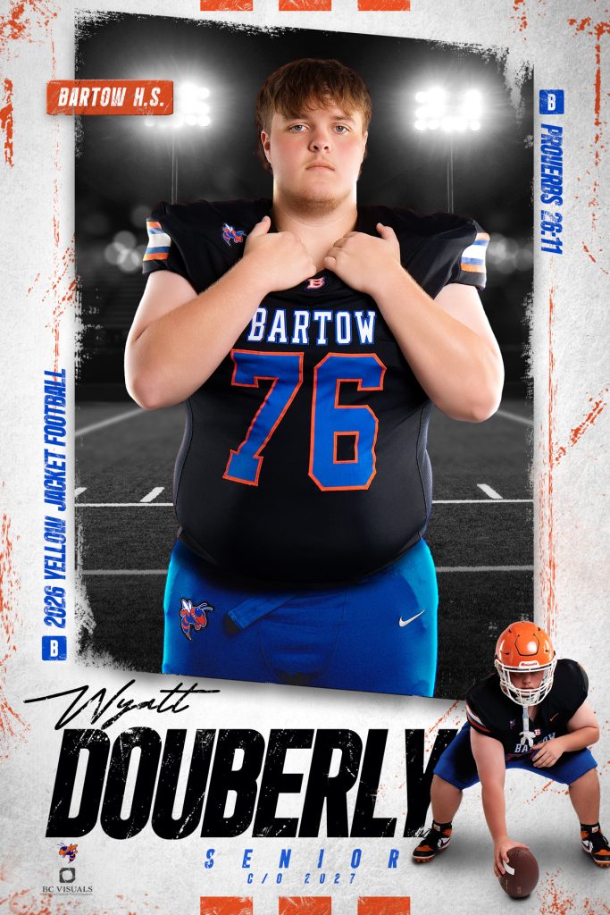 bartow high school football senior banner design