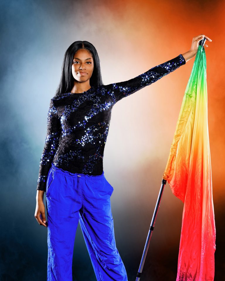 Bartow high school color guard flag line photography