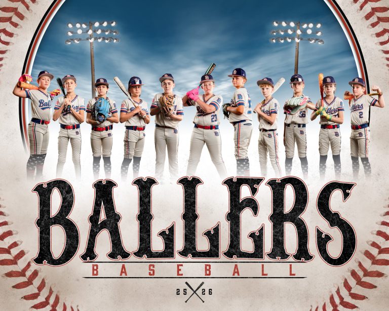 ballers baseball team banner digital composite