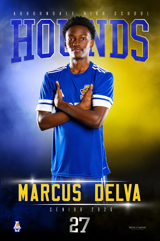 Auburndale HIgh School soccer senior banner design