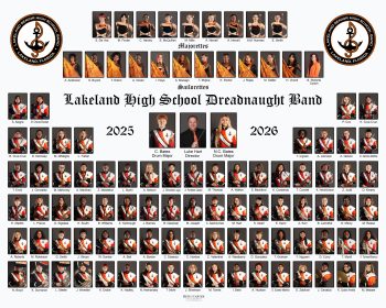 Lakeland high school marching band member headshot digital composite print designed in Lakeland, Florida