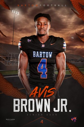 Muscular football player senior banner composite bartow, florida