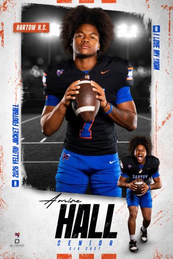 Bartow high school football senior banner design
