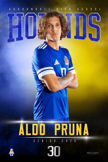 Soccer senior banner for Auburndale florida high school