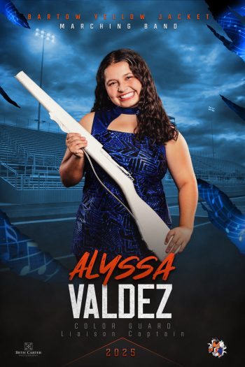 Marching band color guard senior banner central florida