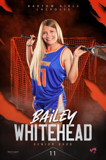 girls lacrosse senior banner for bartow high school
