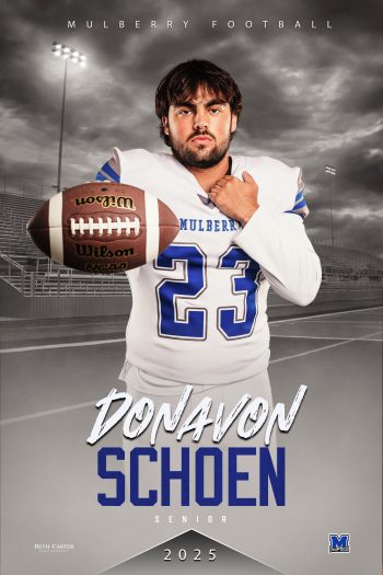 Mulberry high school football senior banner