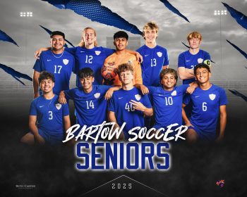 Team banner of all soccer seniors for high school in lakeland, florida