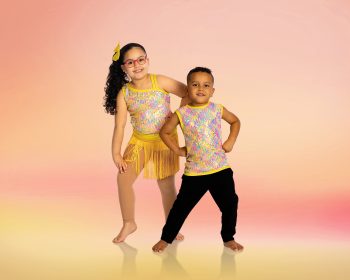 Sibling / buddy pose from dance studio photo day in central florida