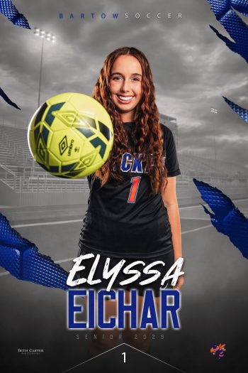 Girls soccer senior sports banner for high school
