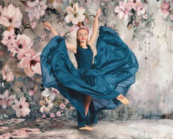 Dance portrait on a flordal digital background in Lake Wales florida