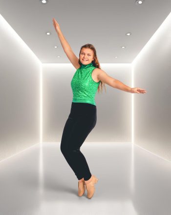 Central Florida dance photography featuring individual dance potrait on a digital background