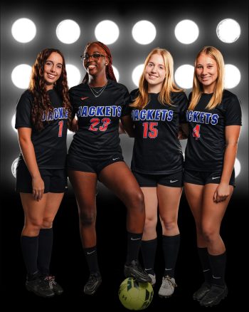 high school senior soccer player group photo