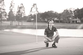 golf portrait on lakeland, florida golf course using natural light