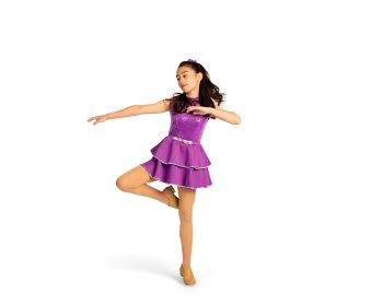 Dance portrait taken on a simple white backdrop