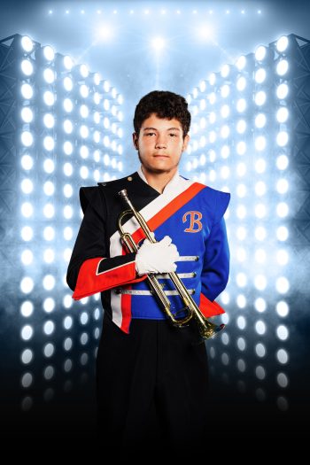 Senior banner photography for bartow high school marching band