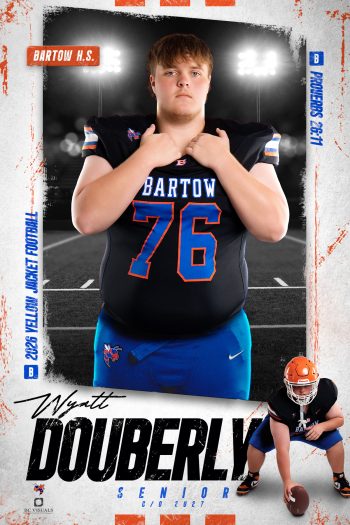 bartow high school football senior banner design