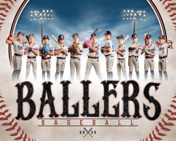 ballers baseball team banner digital composite