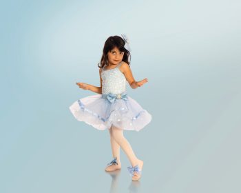 Little girl dance portrait on a digital background in central florida
