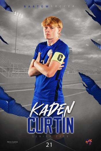 senior banner of a bartow high school soccer captain