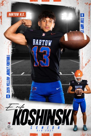 bartow footbal two image senior banner design by BC Visuals