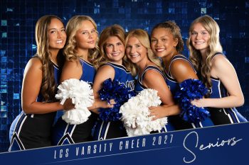 lakeland florida cheerleading seniors posing on a digital background