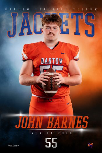 bartow high school football senior banner design photography