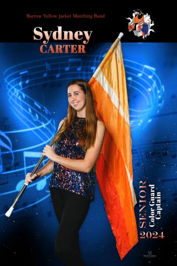 Color guard senior banner for Bartow High school by BC Visuals Photography