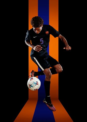 bartow, florida soccer player and individual athlete featuring a custom digital background for the team media day