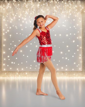 Individual dancer posing for picture day at her dance studio in Polk County, Florida