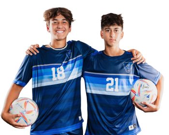sibling soccer player pose from lakeland, florida media day