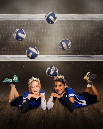 Buddy Volleyball pose from school sports day in central florida