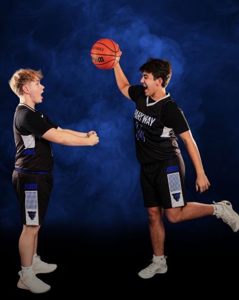 Silly buddy photo featuring basketball players in lakeland, florida.