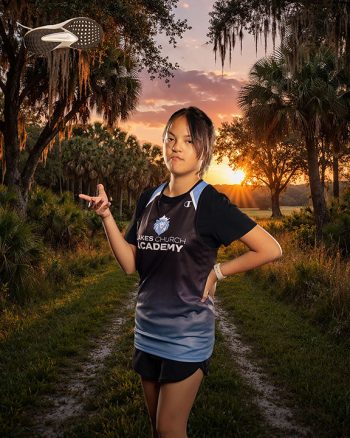 polk county cross country athlete on an old florida digital background