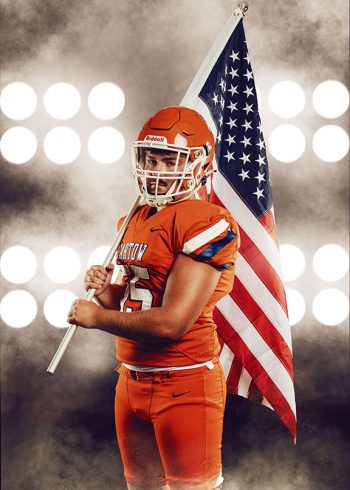 bartow florida football media day photography with digital background