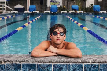 school swim team photo day in the lakeland, florida pool