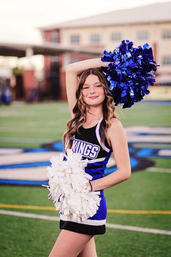 natural light cheer media day on football field